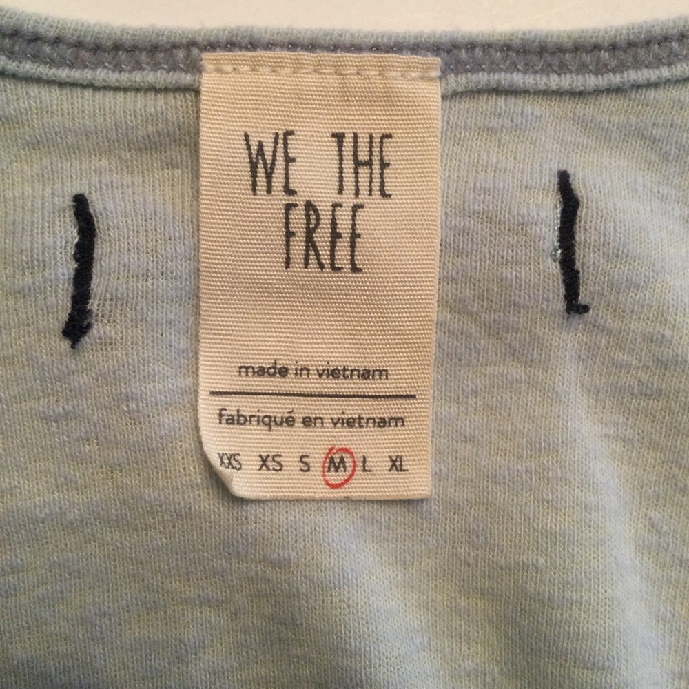 Free People We The Free Shake It Up Light Blue Tank Tee Size Medium - Picture 10 of 13